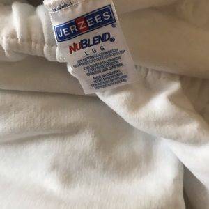 Men’s NEW white cotton sweat pants